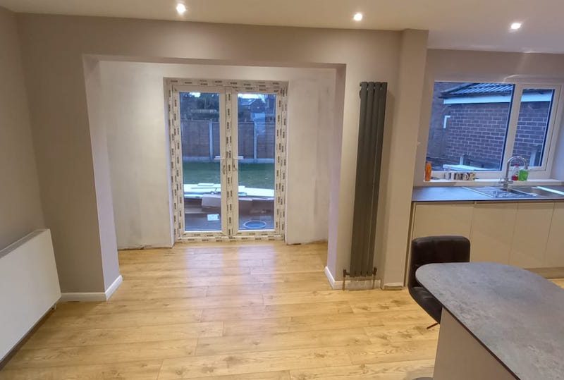 Image of a Kitchen Refurbishment project in Wilmslow carried out by Peregrine Construction, Stockport.