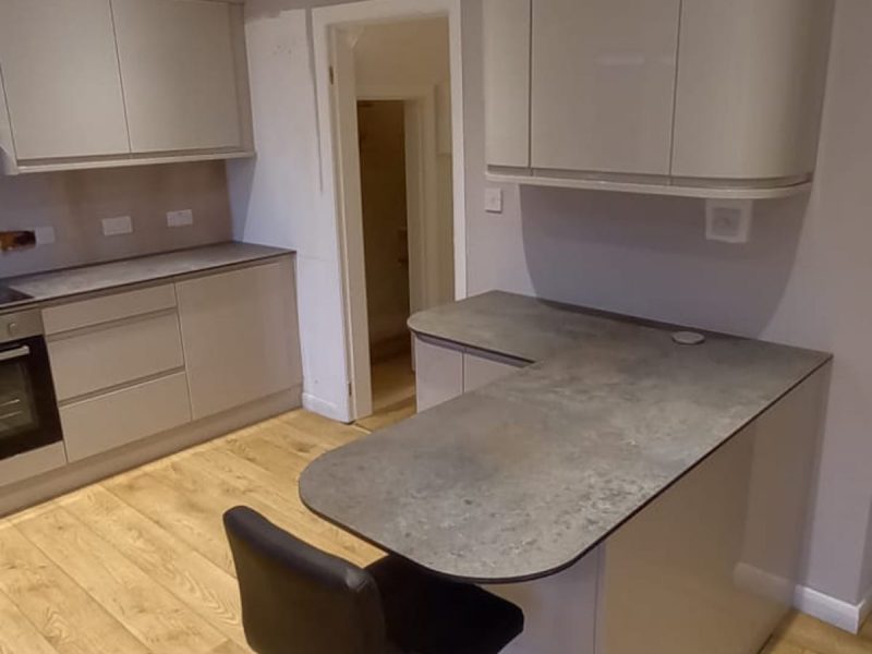 Image of a Kitchen Refurbishment project in Wilmslow carried out by Peregrine Construction, Stockport.