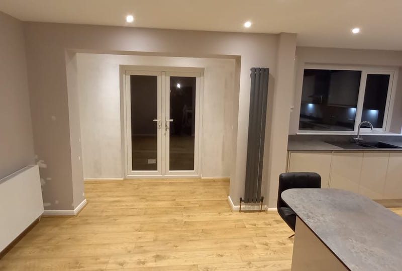 Image of a Kitchen Refurbishment project in Wilmslow carried out by Peregrine Construction, Stockport.