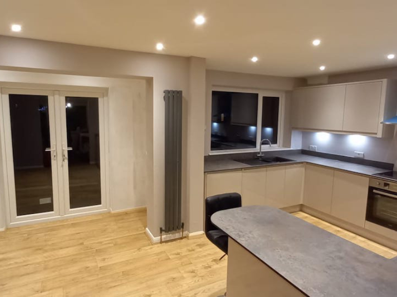 Image of a Kitchen Refurbishment project in Wilmslow carried out by Peregrine Construction, Stockport.