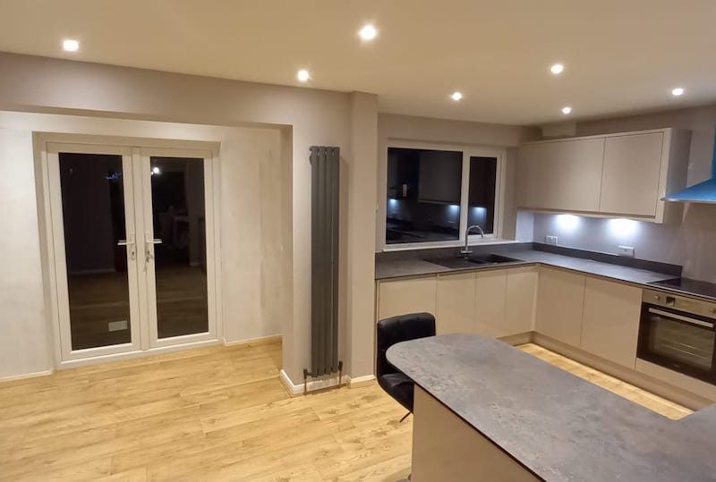 Image of a Kitchen Refurbishment project in Wilmslow carried out by Peregrine Construction, Stockport.