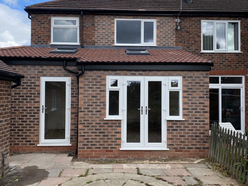 Image of a rear extension project in Didsbury carried out by Peregrine Construction, Stockport.