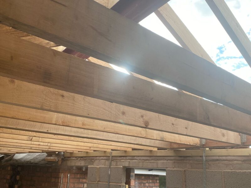 Image of a side double extension project in Cheadle carried out by Peregrine Construction, Stockport.
