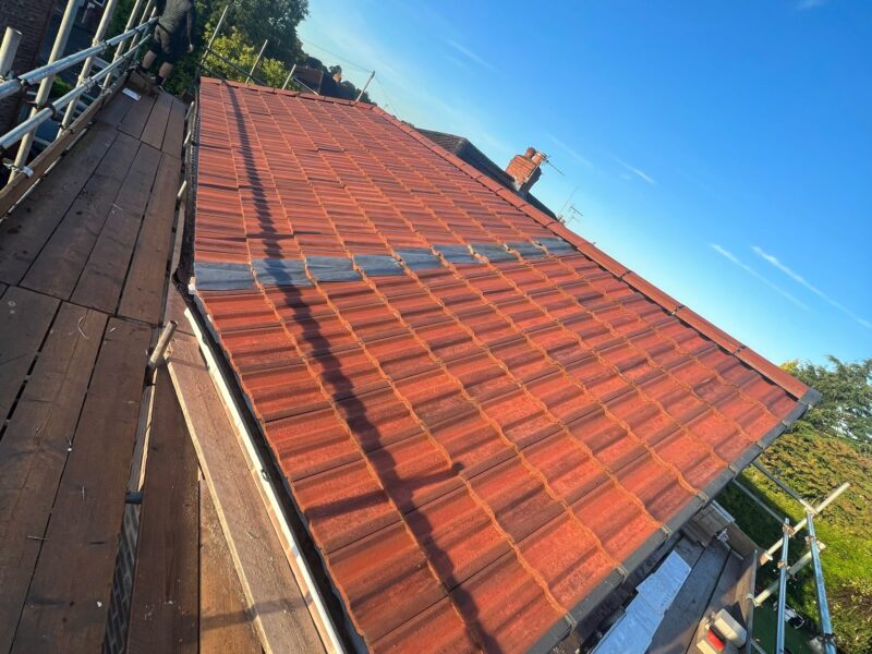 Image of a side double extension project in Cheadle carried out by Peregrine Construction, Stockport.